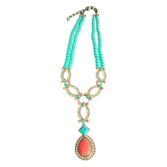 Heidi Daus Jewelry - Heidi Daus Coral and Torq Necklace in Excellent condition